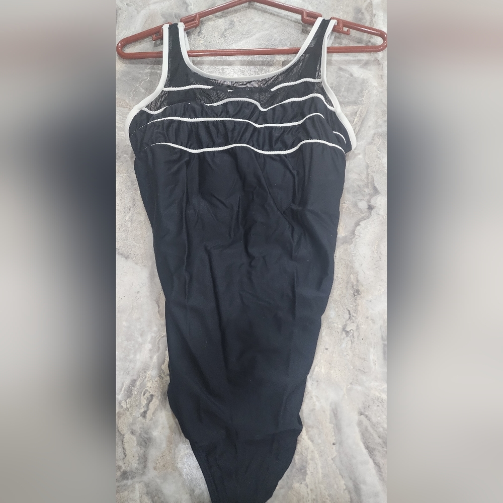 Christina 1 pc black swimsuit. 18w